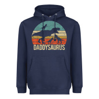 Navy daddy dinosaur daddysaurus 3 three kids xmas christmas gift t shirt Heavyweight Hoodie - linhVisuals