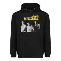 Black iron butterfly Heavyweight Hoodie - linhVisuals