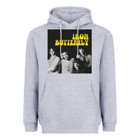 Heather Grey iron butterfly Heavyweight Hoodie - linhVisuals