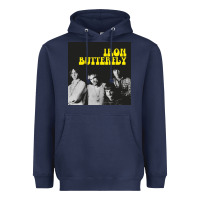 Navy iron butterfly Heavyweight Hoodie - linhVisuals
