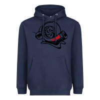 Navy Turbo Heavyweight Hoodie - linhVisuals
