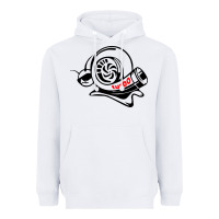 White Turbo Heavyweight Hoodie - linhVisuals