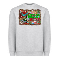 Heather Grey merry christmas western boots Heavyweight Sweatshirt - AdoDesignShop