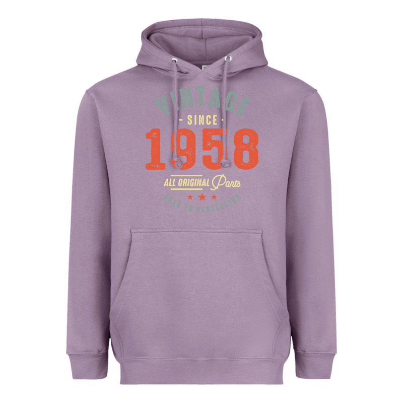 Vintage Since 1958 - 64th Birthday Retro Classic Heavyweight Hoodie by linhVisuals | Teevron
