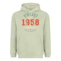 Matcha Vintage Since 1958 - 64th Birthday Retro Classic Heavyweight Hoodie - linhVisuals