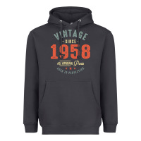 Smoke Vintage Since 1958 - 64th Birthday Retro Classic Heavyweight Hoodie - linhVisuals