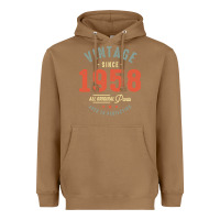 Toasted Coconut Vintage Since 1958 - 64th Birthday Retro Classic Heavyweight Hoodie - linhVisuals