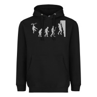 Black funny rock climbing evolution Heavyweight Hoodie - linhVisuals