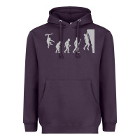 Plum funny rock climbing evolution Heavyweight Hoodie - linhVisuals