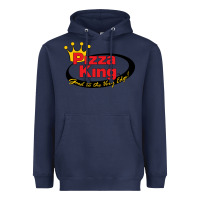 Navy Pizza King Cowboy Heavyweight Hoodie - linhVisuals
