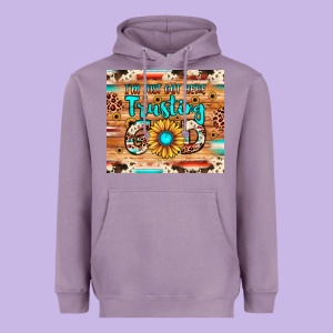 I'm Just Out Here Trusting God Heavyweight Hoodie Designed By Jahusdesignshop
