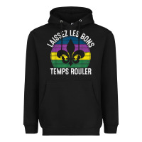 Black laissez les bons temps rouler gift mardi gras masquerade t shirt Heavyweight Hoodie - linhVisuals