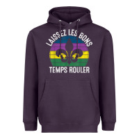 Plum laissez les bons temps rouler gift mardi gras masquerade t shirt Heavyweight Hoodie - linhVisuals