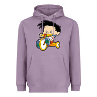 Lavender bobby on his bike   bobbys world Heavyweight Hoodie - linhVisuals