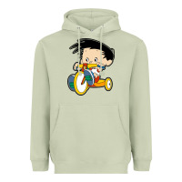 Matcha bobby on his bike   bobbys world Heavyweight Hoodie - linhVisuals
