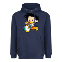 Navy bobby on his bike   bobbys world Heavyweight Hoodie - linhVisuals