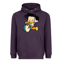 Plum bobby on his bike   bobbys world Heavyweight Hoodie - linhVisuals