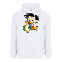 White bobby on his bike   bobbys world Heavyweight Hoodie - linhVisuals