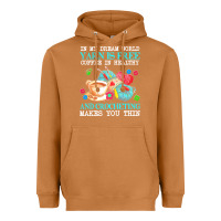 Meerkat yarn t  shirt in my dream world yarn is free, coffee is healthy and cr Heavyweight Hoodie - linhVisuals