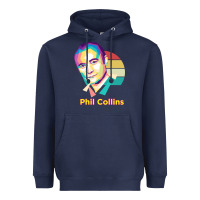 Navy wpap phil collins rock Heavyweight Hoodie - linhVisuals