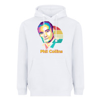 White wpap phil collins rock Heavyweight Hoodie - linhVisuals