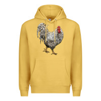 Antique Gold dominique rooster Premium Hoodie - LillyAllenDesigns