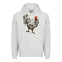 Dove Grey dominique rooster Premium Hoodie - LillyAllenDesigns