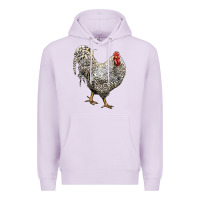 Lilac dominique rooster Premium Hoodie - LillyAllenDesigns