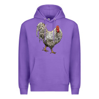 Purple dominique rooster Premium Hoodie - LillyAllenDesigns