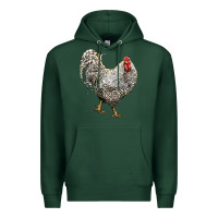 Sports Green dominique rooster Premium Hoodie - LillyAllenDesigns