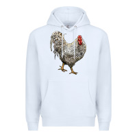 White dominique rooster Premium Hoodie - LillyAllenDesigns