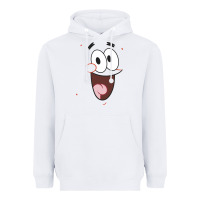 White sponge.bob squa.re.pants patrick face portrait Heavyweight Hoodie - linhVisuals