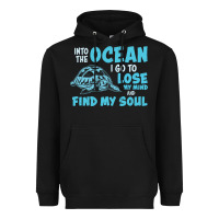 Black into the ocean i go to find my soul Heavyweight Hoodie - linhVisuals