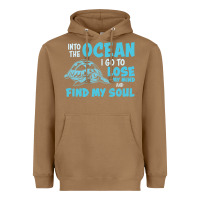 Toasted Coconut into the ocean i go to find my soul Heavyweight Hoodie - linhVisuals