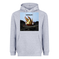 Heather Grey Clear Design Heavyweight Hoodie - linhVisuals