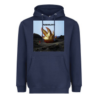 Navy Clear Design Heavyweight Hoodie - linhVisuals