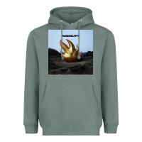 Sage Clear Design Heavyweight Hoodie - linhVisuals