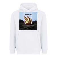 White Clear Design Heavyweight Hoodie - linhVisuals