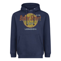 Navy baker street cafe 221b london   sherlock holmes fans Heavyweight Hoodie - linhVisuals