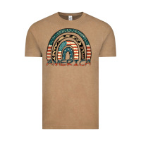 Vintage Coffee America rainbow Vintage Tee - FaDigitalArtStudio