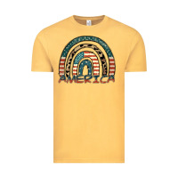 Vintage Mustard America rainbow Vintage Tee - FaDigitalArtStudio