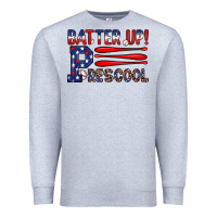 Heather Grey batter up preschool Premium Sweatshirt - JahusDesignShop