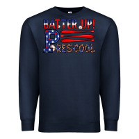 Navy batter up preschool Premium Sweatshirt - JahusDesignShop