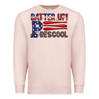 Pale Pink batter up preschool Premium Sweatshirt - JahusDesignShop