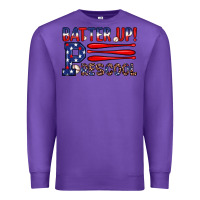 Purple batter up preschool Premium Sweatshirt - JahusDesignShop