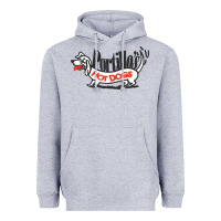 Heather Grey resto portillo's Heavyweight Hoodie - linhVisuals