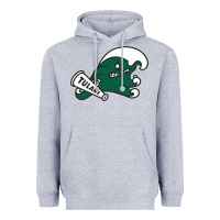 Heather Grey tulane green wave Heavyweight Hoodie - linhVisuals