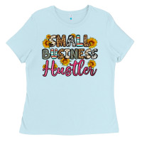 Baby Blue small business hustler Ladies Tee - OliviaCreatesArt
