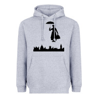 Heather Grey marry poppins Heavyweight Hoodie - linhVisuals