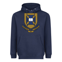 Navy university of queensland Heavyweight Hoodie - linhVisuals